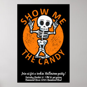 Personalisieren Sie Halloween Zeige mir das Candy Poster