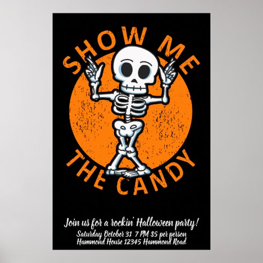 Personalisieren Sie Halloween Zeige mir das Candy Poster (Vorne)