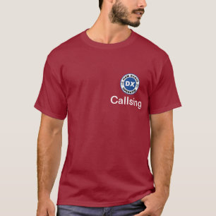 Personalisieren Sie Ham Radio DX Operator Blue T-Shirt