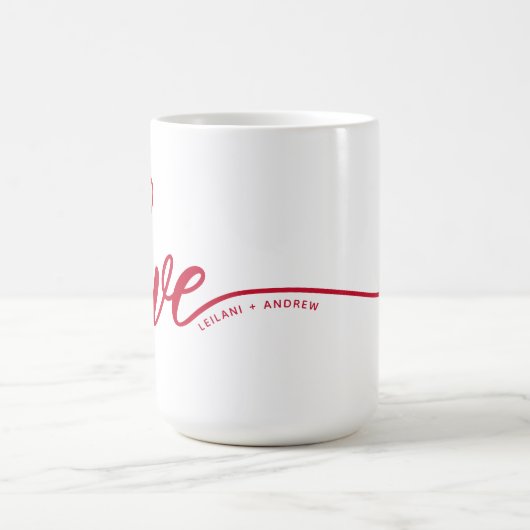 Personalisieren Sie handgeschriebene Liebe Red Kaffeetasse (Mittel)