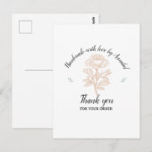 Personalisieren Sie "Handmade with Liebe". Postkarte (Vorne/Hinten)