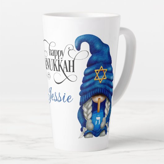 Personalisieren Sie Hanukkah Gnomes Milchtasse (Rechte Ecke)