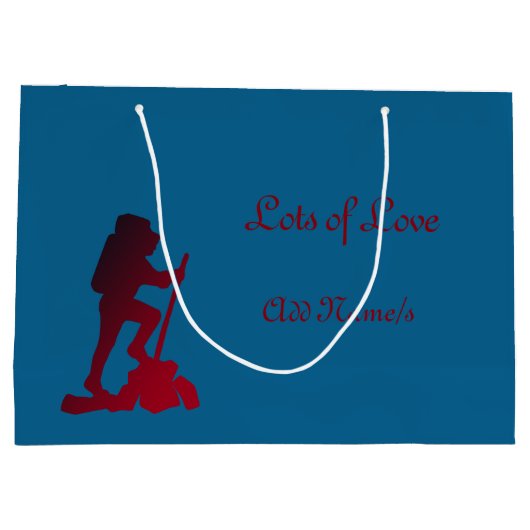 Personalisieren Sie Happy Birthday Opa Große Geschenktüte (Rückseite)