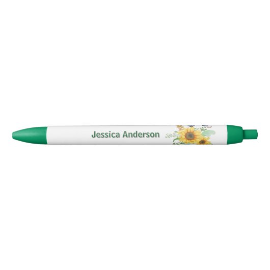 Personalisieren Sie Hello The Spring Sonnenblume Kugelschreiber (Vorderseite)