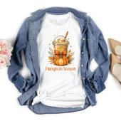Personalisieren Sie Herbst Pumpkin-Ice-Kaffeelacke T-Shirt