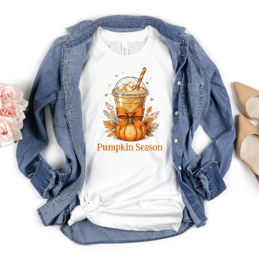 Personalisieren Sie Herbst Pumpkin-Ice-Kaffeelacke T-Shirt