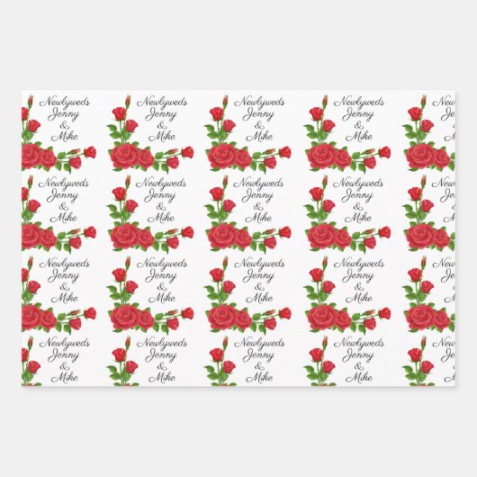 Personalisieren Sie Hochzeit 3 Redewendungen Ihre Geschenkpapier Set (Vorderseite)