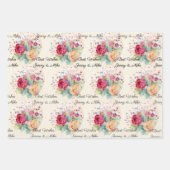 Personalisieren Sie Hochzeit 3 Redewendungen Ihre  Geschenkpapier Set (Vorderseite 3)