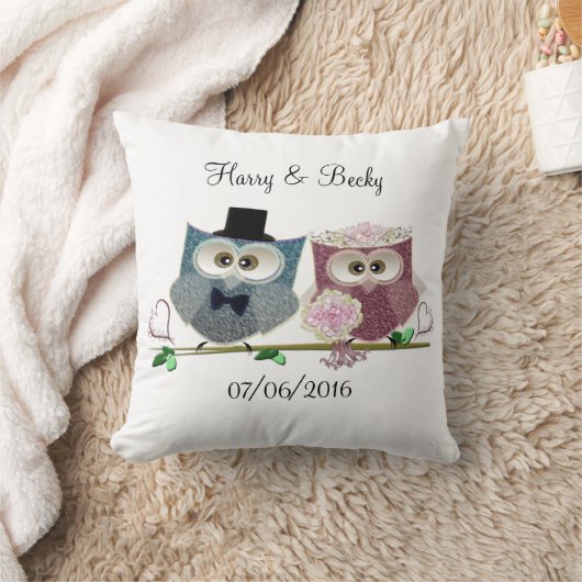 Personalisieren Sie Hochzeit Memento Pillow Kissen (Decke)