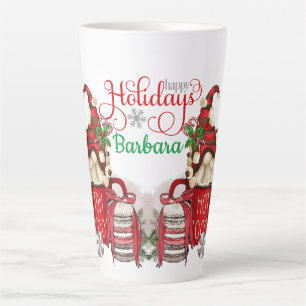Personalisieren Sie Hot Coco Holiday Gnomes Latte Milchtasse