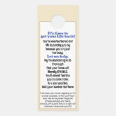 Personalisieren Sie Housecleaner Promo Flyer House Türanhänger (Rückseite)