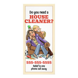 Personalisieren Sie Housecleaner Promo Flyer House Werbekarte
