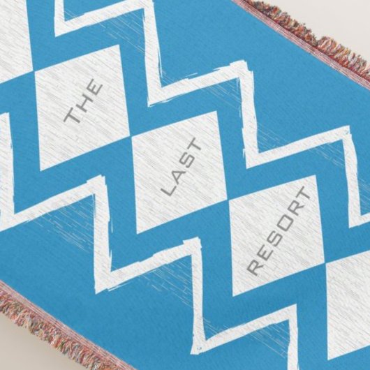 Personalisieren Sie Ihr Beach House Aqua Gray Zig Decke