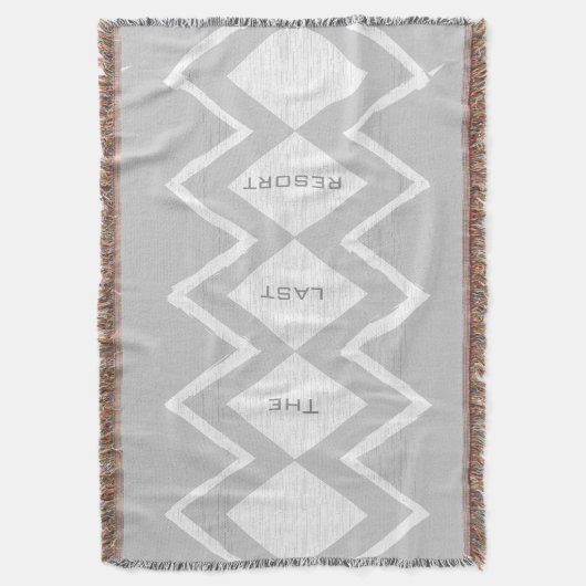 Personalisieren Sie Ihr Beach House Gray Zig Zag D Decke (Vorderseite Vertikal)