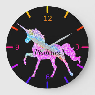 Personalisieren Sie Ihr eigenes farbenfrohes Einho Große Wanduhr