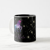 Personalisieren Sie Ihr eigenes farbiges Universum Zweifarbige Tasse (Vorderseite Links)