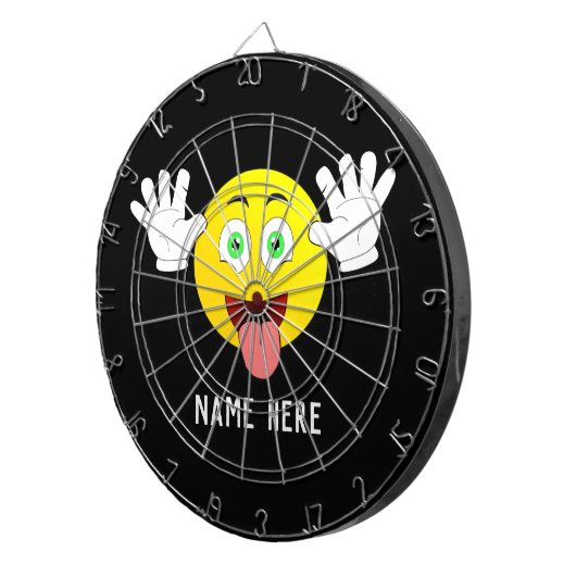 Personalisieren Sie Ihr eigenes lustiges Emoji Dartscheibe (Vorderseite rechts)