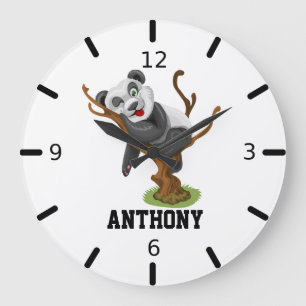 Personalisieren Sie Ihr eigenes Niedliches Baby Pa Große Wanduhr