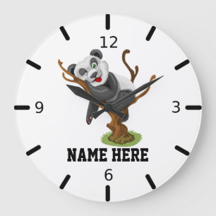 Personalisieren Sie Ihr eigenes Niedliches Baby Pa Große Wanduhr