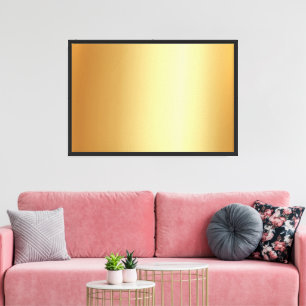 Personalisieren Sie Ihr Foto auf leerem goldenen H Leinwanddruck