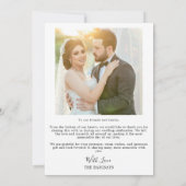 Personalisieren Sie Ihr Foto in einem Bouquet Dankeskarte (Rückseite)