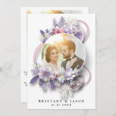 Personalisieren Sie Ihr Foto in einem Bouquet Dankeskarte (Vorne/Hinten)