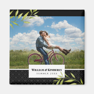 Personalisieren Sie Ihr Foto mit Lorbeer und Damas Magnet