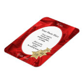 Personalisieren Sie Ihr Foto: Roter Weihnachtsrahm Magnet (Linke Seite)