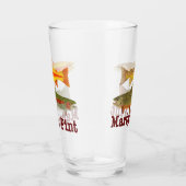 Personalisieren Sie Ihr Pint Glas- 4 Forellenarten Glas (Rechts)