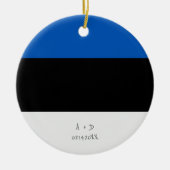 Personalisieren Sie Ihr Spiel mit der Flagge Estla Keramik Ornament (Vorne)