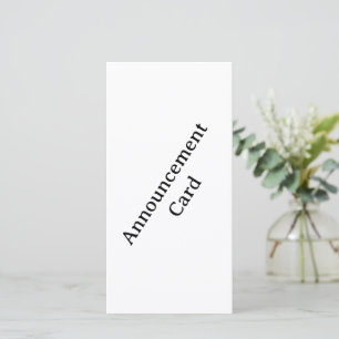 Personalisieren Sie Ihre 8" x 4" Ankündigungskarte Ankündigung