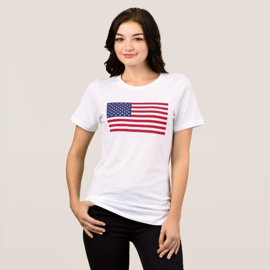 Personalisieren Sie Ihre Daten mit Ihrem Namen USA Tri-Blend Shirt (Vorderseite voll)
