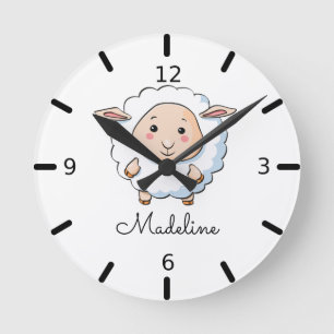 Personalisieren Sie Ihre eigene Babyschale Runde Wanduhr