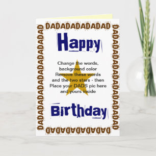 Personalisieren Sie Ihre eigene Karte für den Vate