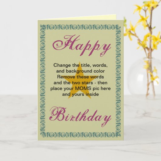 Personalisieren Sie Ihre eigene Karte in Mama (Gelbe Blume)