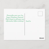 Personalisieren Sie Ihre eigene Las Vegas Weihnach Postkarte (Rückseite)