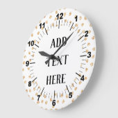 Personalisieren Sie Ihre eigenen Goldpunkte Große Wanduhr (Winkel)