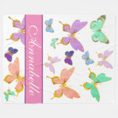 Personalisieren Sie Ihre eigenen Schmetterlingsflö Fleecedecke (Vorderseite (Horizontal))