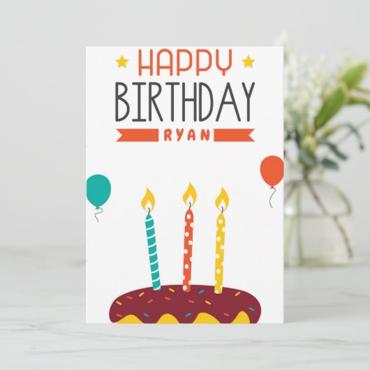 Personalisieren Sie Ihre Feiern: Geburtstag Einladung (Stehend Vorderseite)