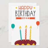 Personalisieren Sie Ihre Feiern: Geburtstag Einladung (Vorne/Hinten)