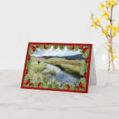 Personalisieren Sie Ihre Fliegenfischerei "Fishmas Karte (Gelbe Blume)