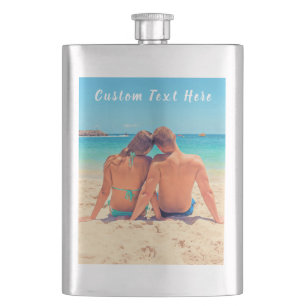 Personalisieren Sie Ihre Foto-Flasche mit Textname Flachmann