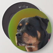 Personalisieren Sie Ihre Fotos oder Rottweiler & N Button (Vorne & Hinten)