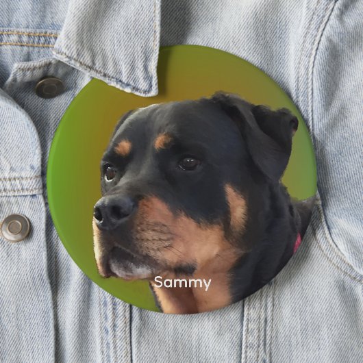 Personalisieren Sie Ihre Fotos oder Rottweiler & N Button (Beispiel)