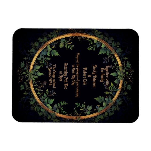 Personalisieren Sie Ihre Hochzeitseinladung Magnet (Horizontal)