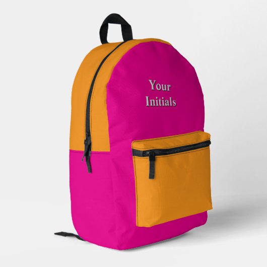 Personalisieren Sie Ihre Initialen mit Hot Pink Go Bedruckter Rucksack (Rückseitige Ecke links)