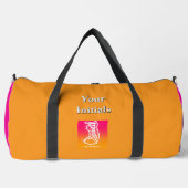 Personalisieren Sie Ihre Initialen Orange HighTop- Duffle Bag (Vorderseite)