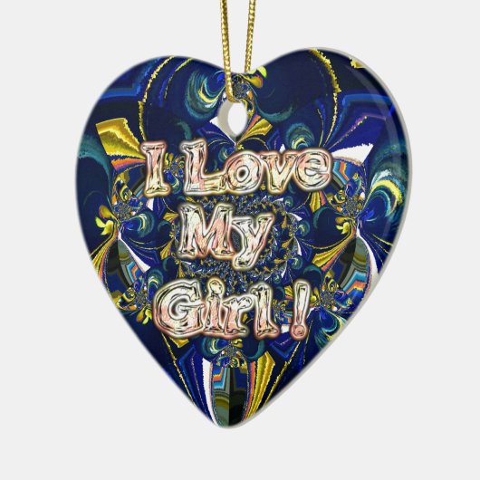 Personalisieren Sie Ihre Liebe Unendlichkeit: Ich Keramik Ornament (Links)