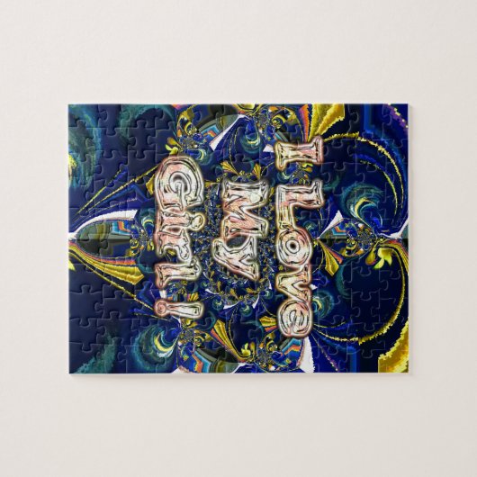 Personalisieren Sie Ihre Liebe Unendlichkeit: Ich  Puzzle (Horizontal)