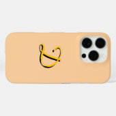 Personalisieren Sie Ihre Monogramm-Peach Case-Mate iPhone Hülle (Rückseite (Horizontal))